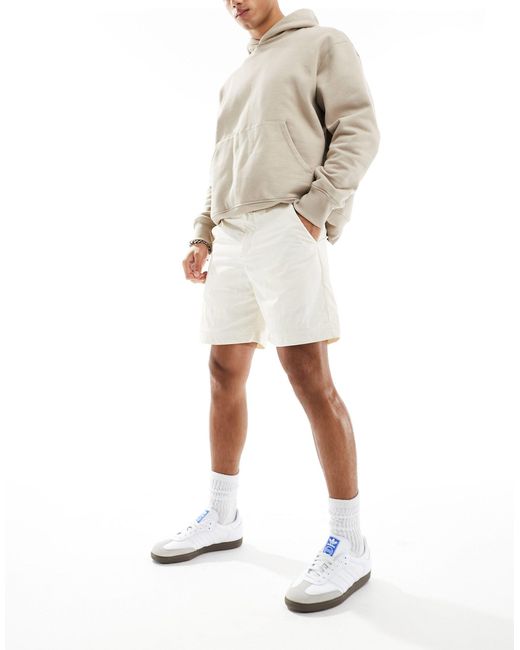 Adidas Originals – chino-shorts aus webstoff in Natural für Herren