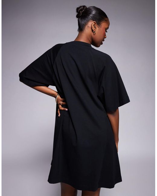 ASOS Black T Shirt Swing Mini Dress