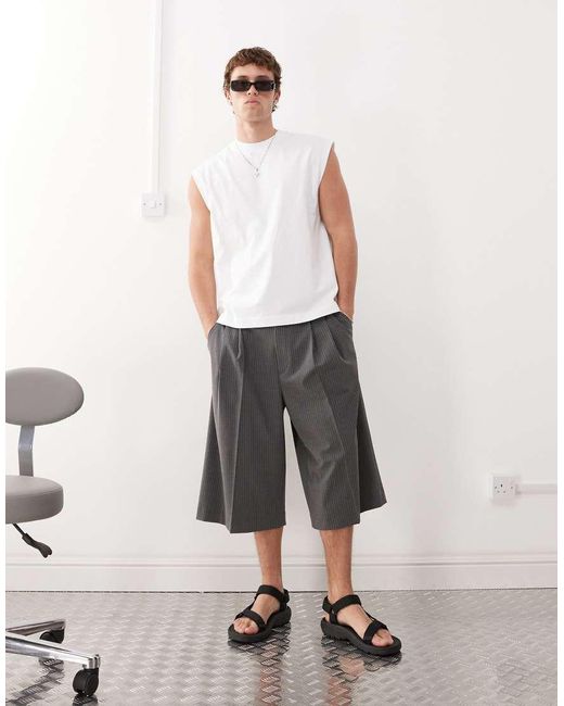 Weekday White Oversized Sleeveless T-Shirt for men