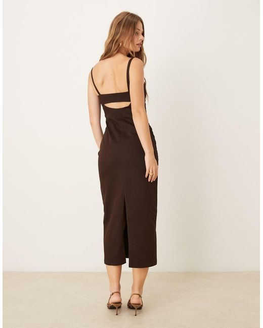 ASOS Natural Denim Midaxi Dress