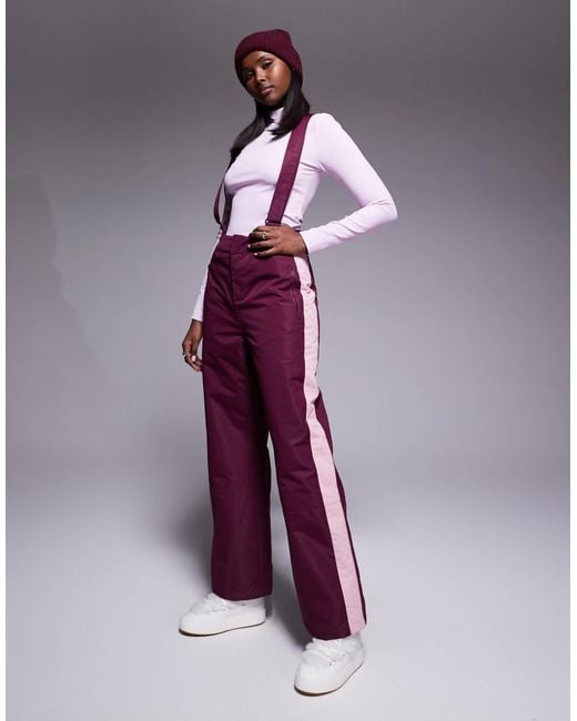 Threadbare Purple Ski Straight Leg Pants