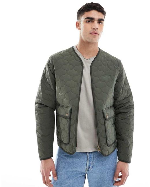 Hunter Green Quilted Jacket for men