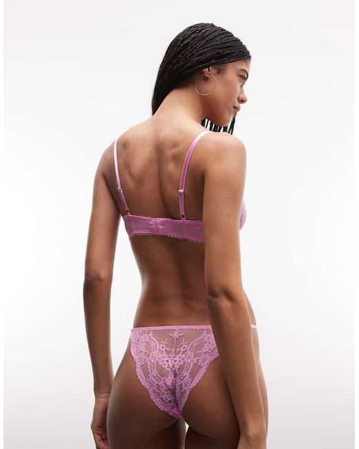 ASOS Red Lola Lace Tanga Brazilian Briefs
