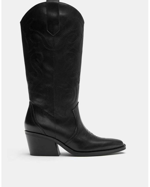Pull&Bear Cowboylaarzen in het Black
