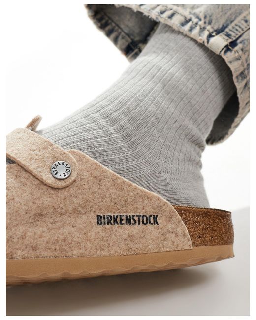 Boston - sabots en laine - taupe Birkenstock pour homme en coloris Natural