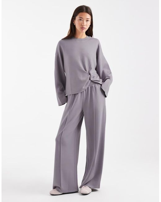 ASOS Purple Cupro Twist Front Sweatshirt