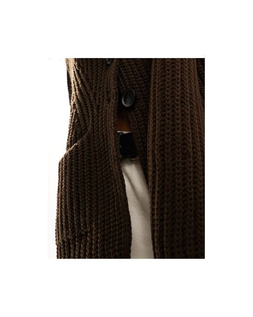 Miss Selfridge Black Scarf Detail Knitted Cardigan