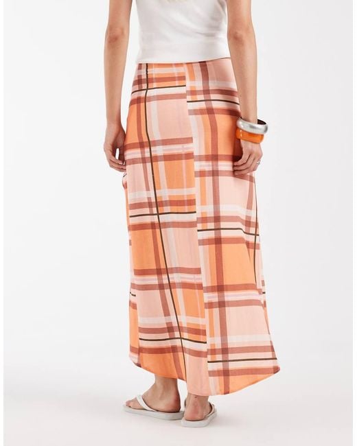 ASOS White Wrap Midi Skirt