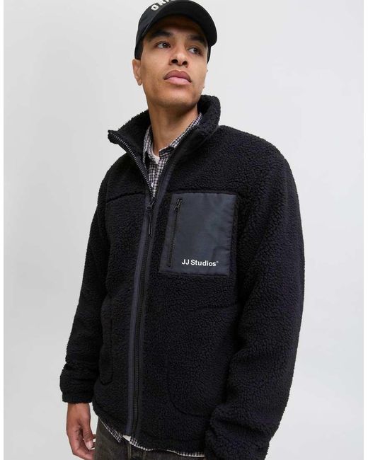 Jack & Jones Black Teddy Jacket for men