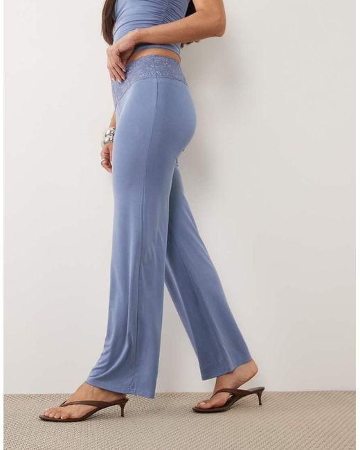 Motel Blue Jia Lace Trim Trouser