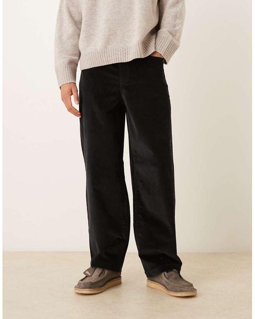 ASOS Black Loose Straight Pants for men