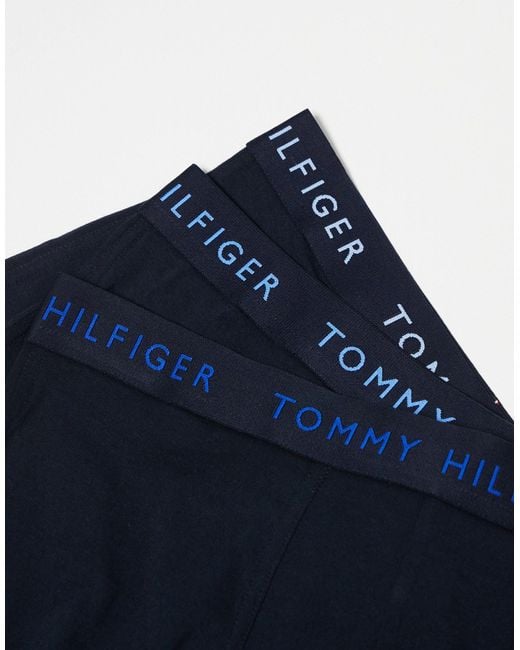 Tommy Hilfiger – essentials – 3er-pack trunks in Blue für Herren
