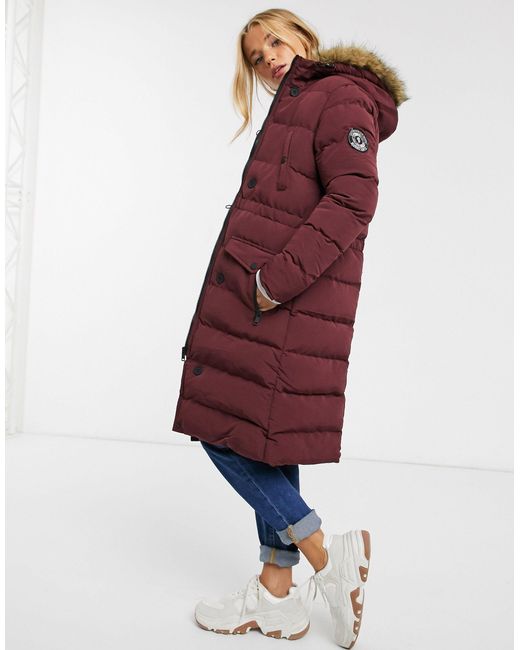 Brave Soul Padded Parka With Faux Fur 