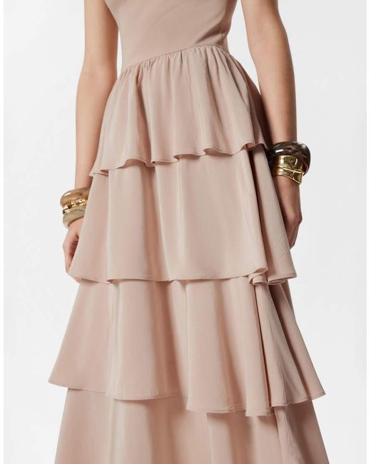 & Other Stories Brown Sleeveless Ruffle Midaxi Dress