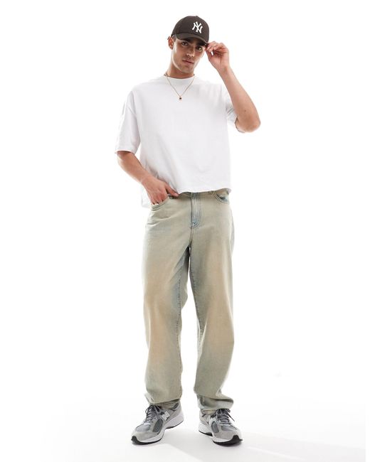 T-shirt épais oversize coupe carrée ASOS pour homme en coloris White