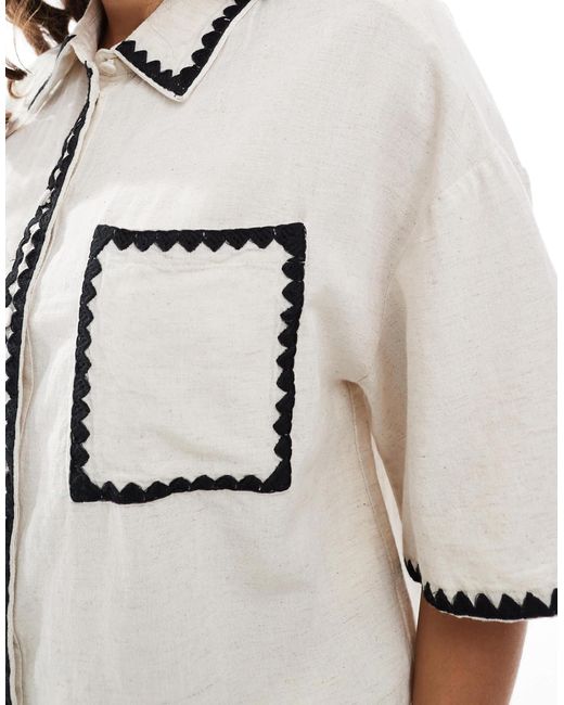 Vero Moda White – oversize-hemdbluse
