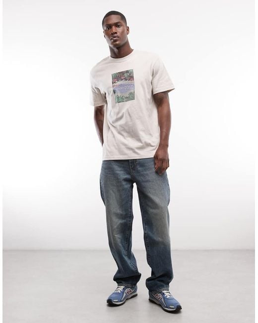 Element White Poolside Chest Graphic T-shirt for men