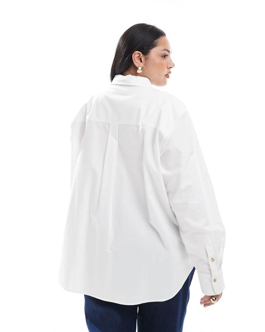 ASOS White Asos Design Curve Premium Oxford Shirt