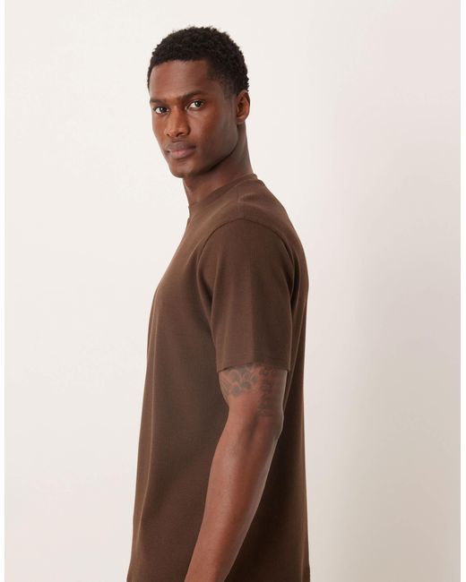 ASOS – basic-t-shirt in Brown für Herren