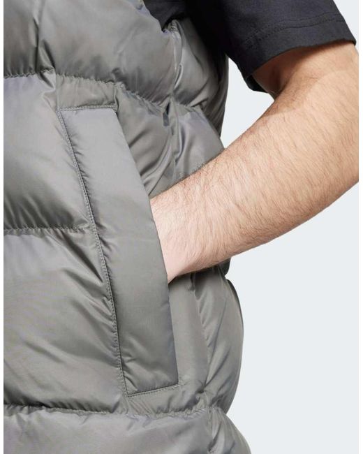 Adidas Originals Gray Tonal Puffer Vest for men