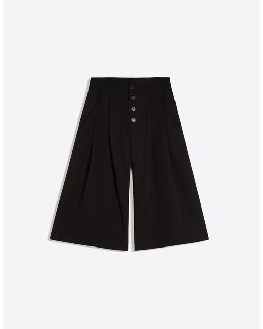 Bershka Gray Stripe Culottes Shorts