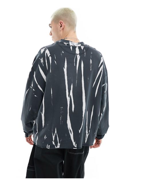 T-shirt coupe skateur à manches longues - délavé Collusion pour homme en coloris Gray