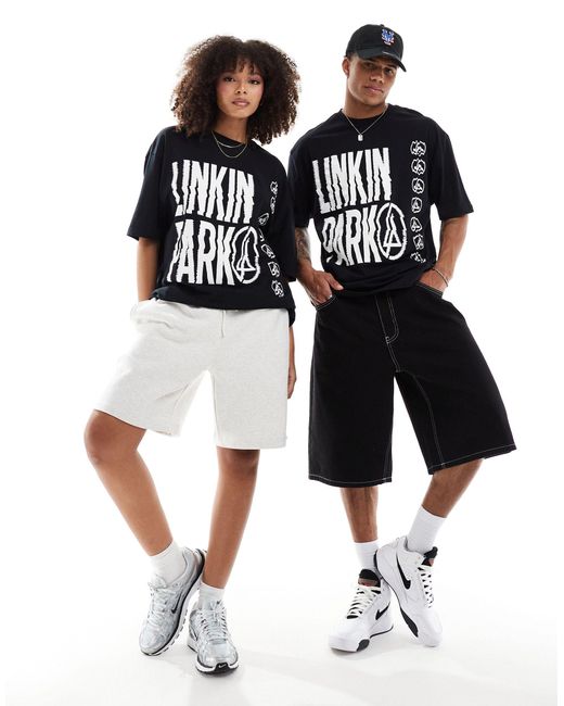 T-shirt oversize unisexe à imprimé linkin park ASOS en coloris Black