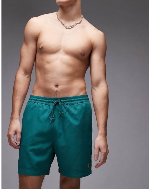 Carhartt Blue Chase Swim Trunks for men