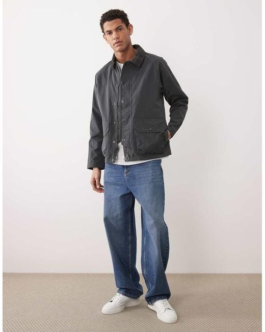 Barbour Gray Re-engineered Chore Jacket for men