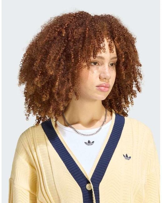 Adidas Originals Natural Cable Knit Cardigan