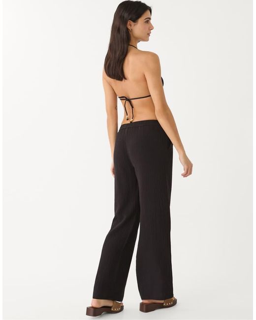 Stradivarius Broek Met Elastische Tailleband in het Black