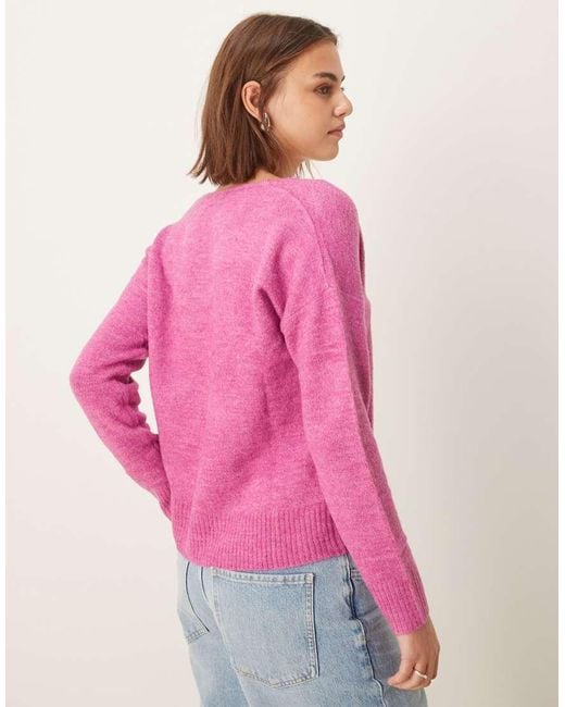 Jdy Pink V-neck Jumper