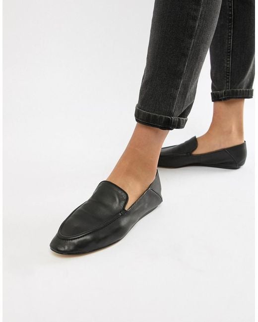 Mango Black Soft Leather Loafer