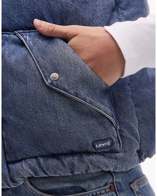 Levi's Blue – denim-steppweste im western-design