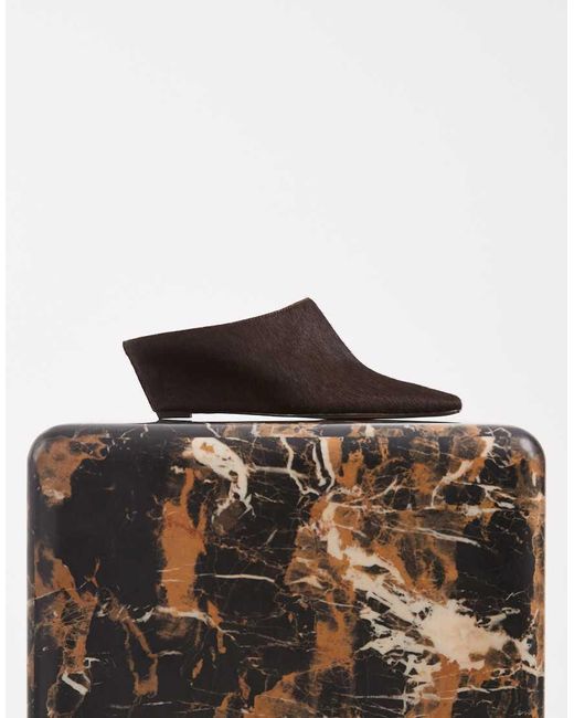 Dolce Vita Brown Hilah Square Toe Wedge Mules