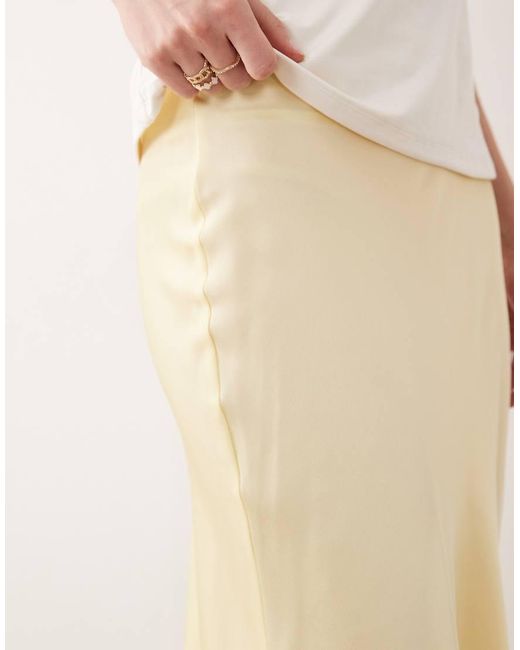 Vila Natural Satin Maxi Skirt