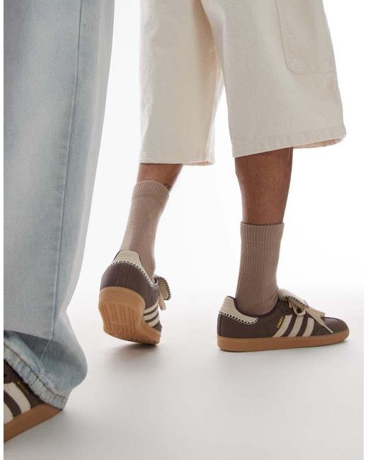 Adidas Originals White Samba Lt Trainers With Crochet Detailing