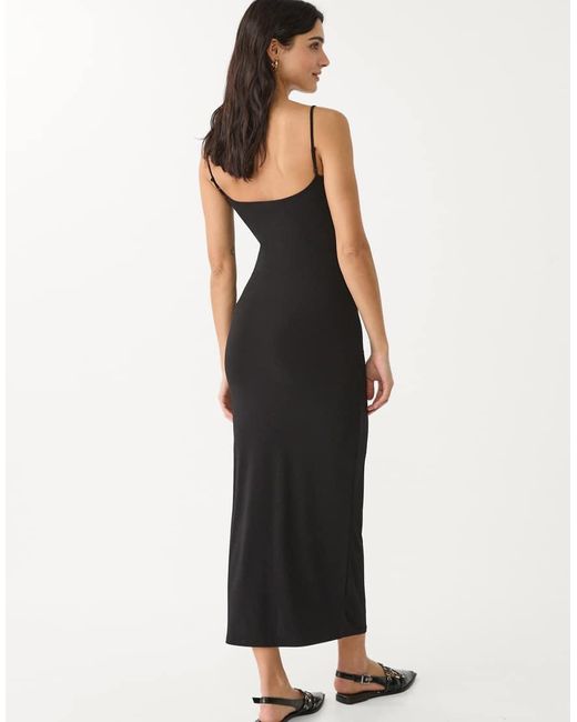 Stradivarius Maxi Jurk Met Bandjes in het Black