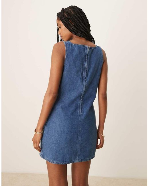 Vestito Corto A Trapezio di ASOS in Blue