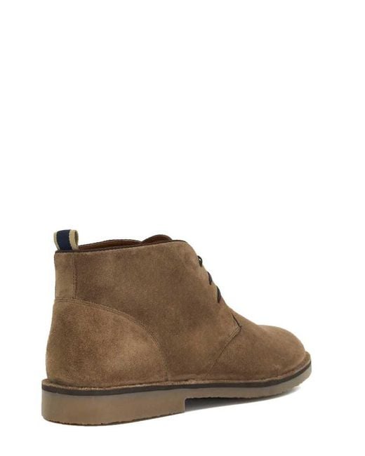 Dune Brown Cashed Chukka Boots for men