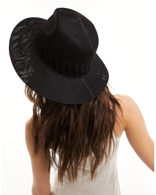 Sombrero fedora plegable Accessorize de color Black