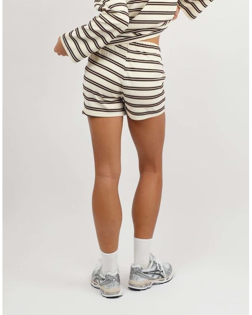 SIMMI White Melissa Thin Stripe Mini Shorts