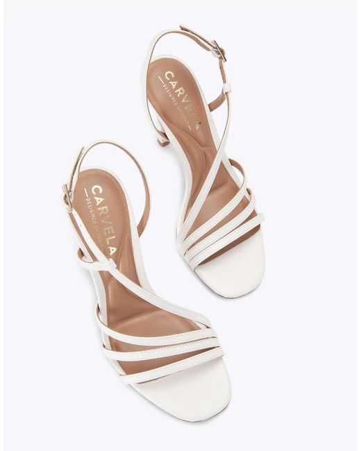 Carvela Kurt Geiger White Paparazza Heel Heeled Sandals