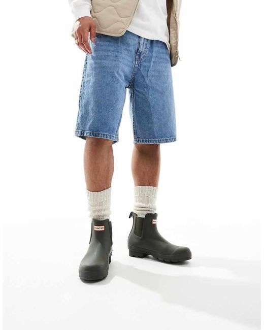 Hunter Black Original Chelsea Wellington Boots for men