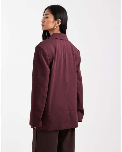 ASOS Tailored Double Breasted Power Shoulder Blazer