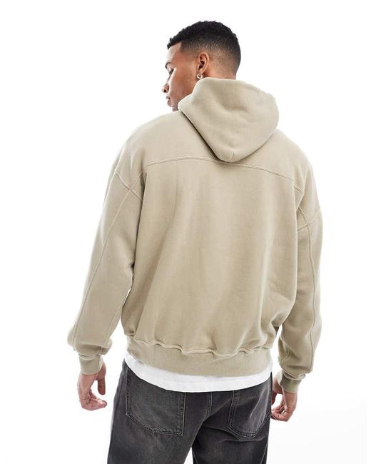 Abercrombie & Fitch Natural Timeless Logo Oversized Hoodie for men