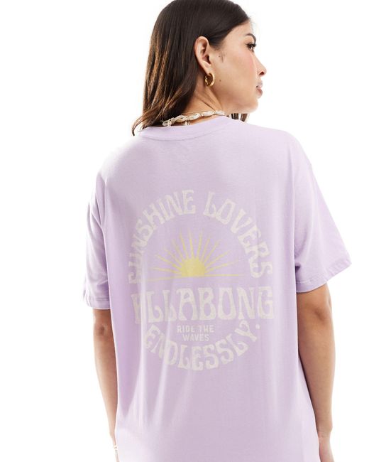 Billabong Purple Ride The Waves T-shirt
