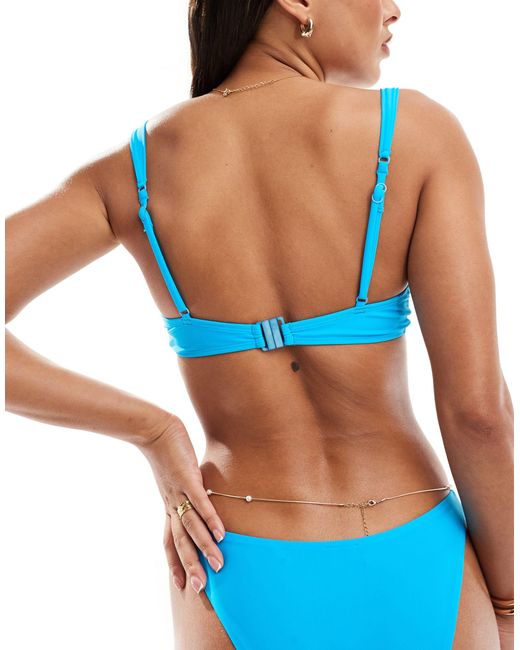 Mix and match - top bikini acceso con ferretto di ASOS in Blue