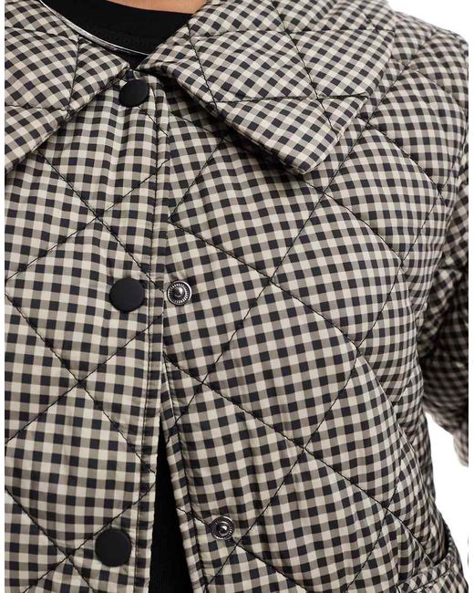 ONLY Gray Collared Quilted Jacket