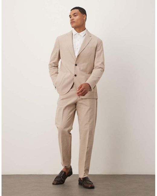 Blazer Vestibilità Classica Color Crema di SELECTED in Natural da Uomo
